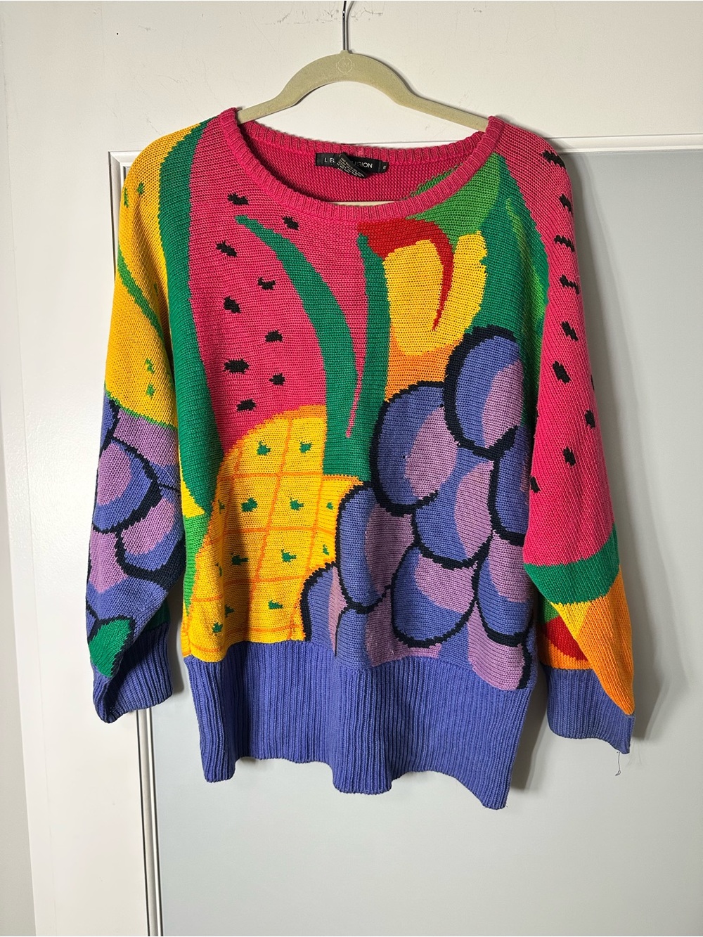 Laurel Canyon Multicolor Fruit-Graphic Crewneck Sweater - Bright Mix